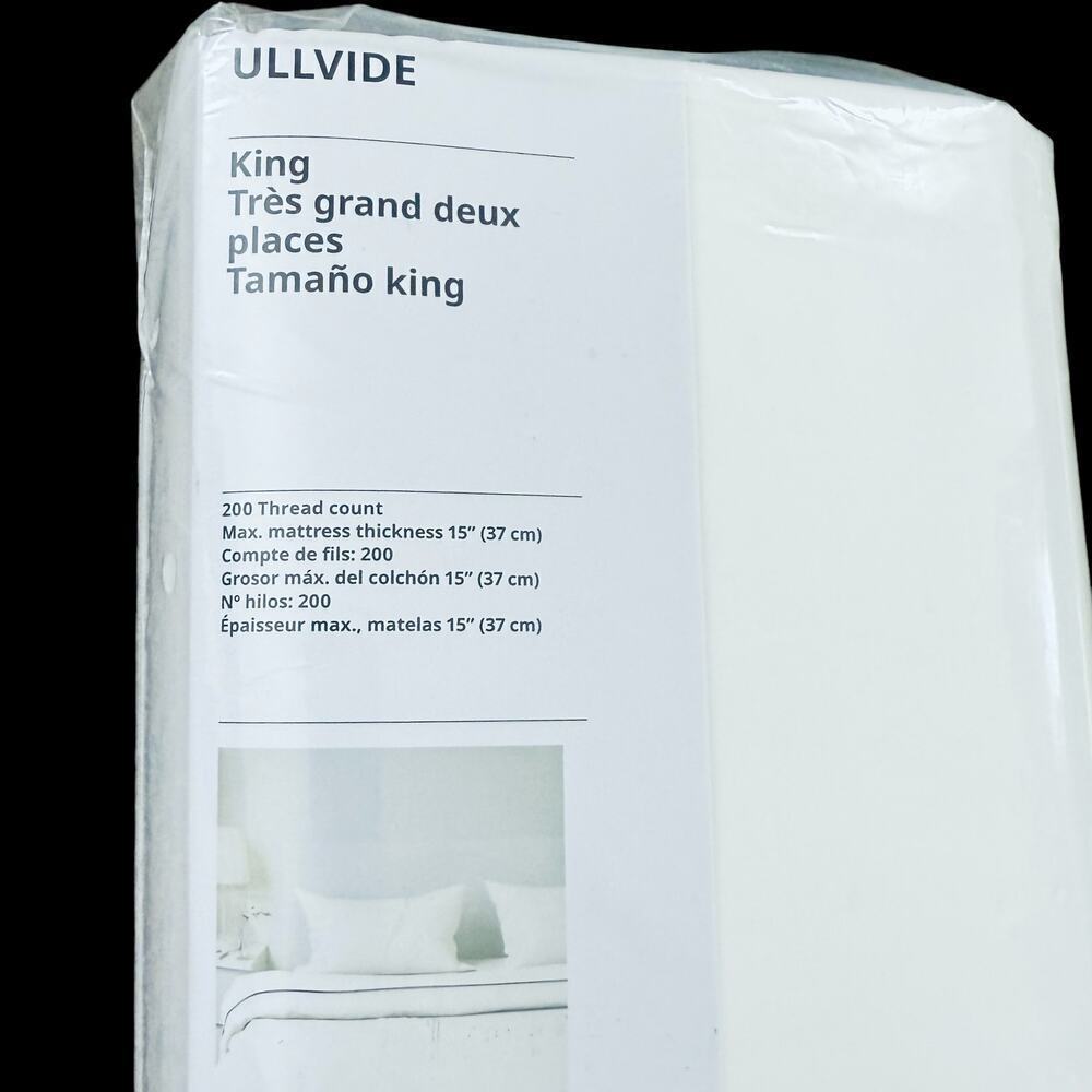 IKEA ULLVIDE White King 4 Piece Sheet Set